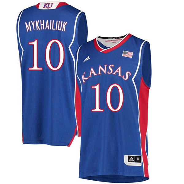 Men #10 Sviatoslav Mykhailiuk Kansas Jayhawks 2018 Hardwood Classic College Basketball Jerseys Sale-
